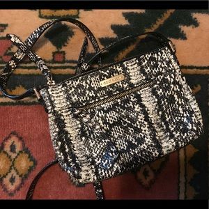 Cole Haan Black Ivory Snakeskin Crossbody Purse